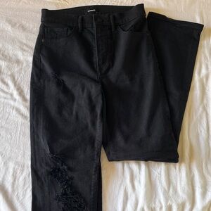 Express high waisted Black Straight Leg Jeans